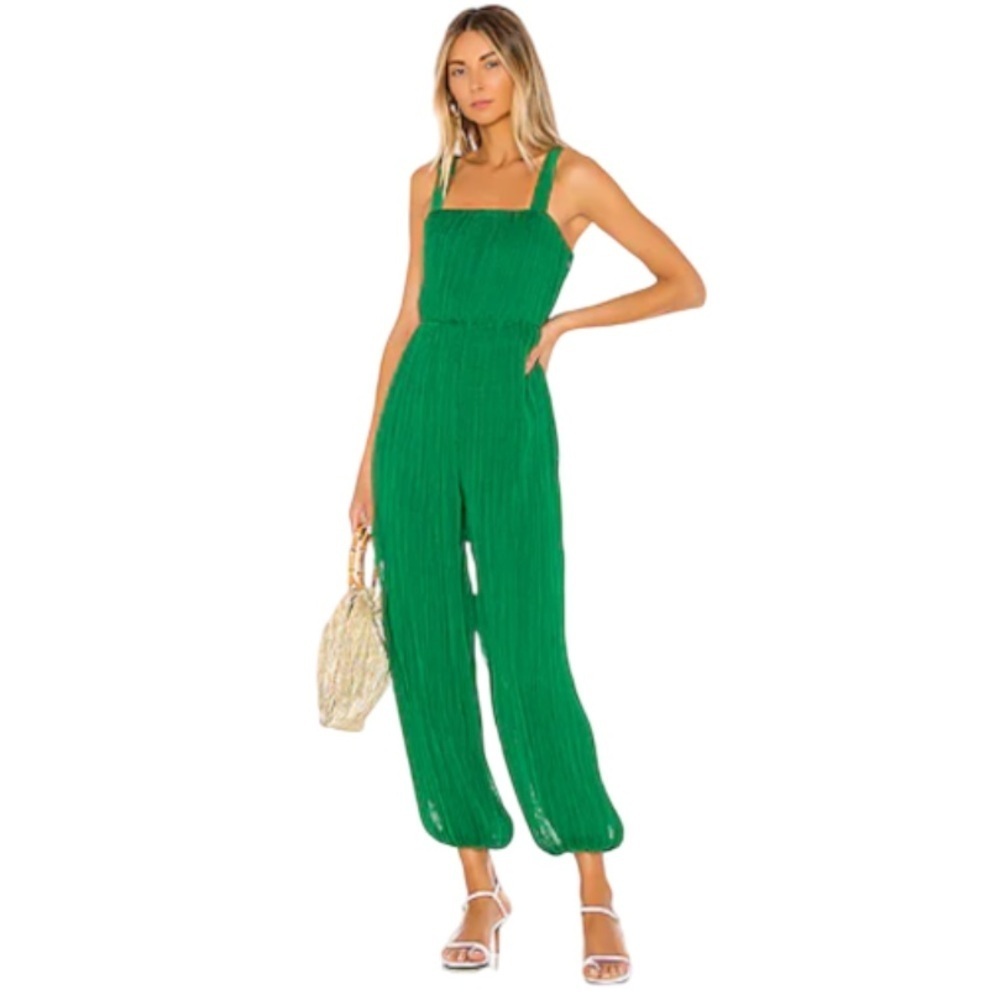 HOUSE OF HARLOW 1960 X REVOLVE Alandra Jumpsuit in Kelly Green - XS